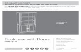 BEFORE MAKING ANY RETURNS TO THE STORE.… · 2019-07-15 · sauder.com Bookcase with Doors Model 418735 NOTE: THIS INSTRUCTION BOOKLET CONTAINS IMPORTANT SAFETY INFORMATION. PLEASE