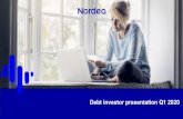 Debt investor presentation Q1 2020 - Nordea Group Debt...1. Nordea quarterly update 2. Capital,AMLand Sustainability 3. Funding 4. Macro 5. Business areas – update 4 18. 24. 37.