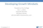 Developing Growth Mindsets · Oct. 1, 2015 Eduardo Briceño Mindset Works ebriceno@mindsetworks.com. ... J., & Innella, A. (2012). I can do that: The impact of implicit theories on