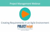 Project Management Webinardownloads.projectinsight.net › training › pmi-project... · 6/8/2016  · Project Management Webinar Initiate Project Intelligence® Creating Requirements