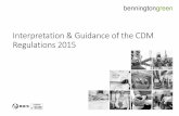 Interpretation & Guidance of the CDM Regulations 2015 · Our interpretation is that even on the the very smallest and simplest of projects the CDM 2015 regulations are likely to apply