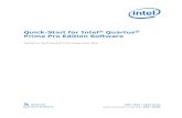 Quick-Start for Intel® Quartus® Prime Pro Edition Software · Quick-Start for Intel ® Quartus ® Prime Pro Edition Software. This document demonstrates how to set up an Intel ®