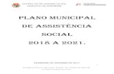 PLANO MUNICIPAL DE ASSISTÊNCIA SOCIAL › uploads › midia › 1237 › ... · 2019-05-21 · Assegurar a oferta dos serviços, programas, projetos e benefícios da assistência