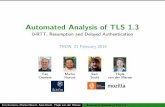 Automated Analysis of TLS 1 - NDSS Symposium€¦ · Automated Analysis of TLS 1.3 0-RTT, Resumption and Delayed Authentication TRON, 21 February 2016 Cas Cremers Marko Horvat Sam