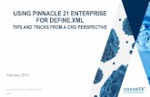 USING PINNACLE 21 ENTERPRISE FOR DEFINE · 2019-03-11 · Public About Covance • Covance Inc., the drug development business of Laboratory Corporation of America Holdings (LabCorp),