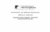 School of Biosciences 2013-2014 QUALIFYING YEAR HANDBOOK › biosciences › documents › ... · Open and maintain a portfolio containing all information notes issued by module conveners