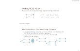 Ma/CS 6b - California Institute of Technology2014-15/2term/ma006b/13 Counting... · 2015-02-03 · Ma/CS 6b Class 13: Counting Spanning Trees By Adam Sheffer Reminder: Spanning Trees