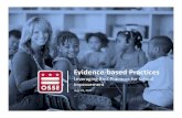 Evidence based Practices - Washington, D.C....2 • Define evidence‐based practices • Provide a brief overview of evidence‐based practices (EBPs) as outlined in ESSA • Outline