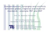 Standardisation: Synergies and conflicts between global ... Finkbeiner.pdf · Chair of Sustainable Engineering Prof. Dr. Matthias Finkbeiner 56th LCA Discussion Forum September 9