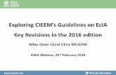 Exploring CIEEM’s Guidelines on EcIA · Additional text in relation to enhancement (Paras 6.11-6.13) New text on designing mitigation and compensation (Paras 6.14-6.20) Clarity