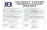 DETROIT TIGERS MINOR LEAGUE REPORT€¦ · Ryan combined to pitch 2.0 innings, allowing one unearned run, on one hit, with three strikeouts. Offensively, Efren Navarro went 2x3, and