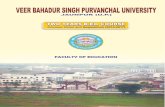 Veer Bahadur Singh Purvanchal University Jaunpur · 2019-05-08 · Admission to the B.Ed. course will be given on the basis of marks secured in the entrance test organized by the