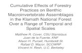 Cumulative Effects of Forestry Practices on Benthic ......Cumulative Effects of Forestry Practices on Benthic Macroinvertebrate Assemblages in the Klamath National Forest Over a Range