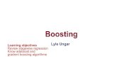 boosting - Penn Engineeringcis520/lectures/12_boosting.pdf · Gradient Tree Boosting for Regression uLoss function: L 2 uBase learners h i(x) lFixed depth regression tree fit on pseudo-residual