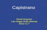 Capistrano - davidegrayson.com · “Capistrano is a utility and framework for executing commands in parallel on multiple remote machines, via SSH.” server1 server2 server3 server4