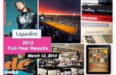 2013 Full-Year Results - Lagardere.com · This document presents the full-year 2013 results from the consolidated financial statements of Lagardère SCA as of December 31, 2013. This