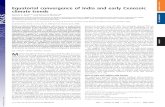 Equatorial convergence of India and early Cenozoic climate ... · Equatorial convergence of India and early Cenozoic climate trends Dennis V. Kent*†‡ and Giovanni Muttoni§¶