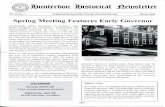 Spring Meeting Features Early Governorhunterdonhistory.org/.../2014/04/Newsletter_Winter-2009.pdf · 2014-04-01 · Edna Pedrick (2009) Clifford L. Hoffman (2011) Beth Rice (2009)
