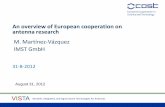 An overview of European cooperation on antenna research researc… · Channel propagation, Navigation systems, Global Integrated Networks , Atmosphere; Meteorology ... 1984-1988 -