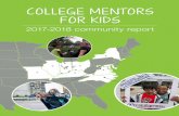 COLLEGE MENTORS FOR KIDS...Mentors 2,800 Mentors 33 Little buddies 700 Little buddies 2,500 Little buddies Each week, kids around the country come to a college campus to spend time