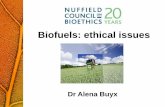 Biofuels: ethical issues - DIE_GDI › fileadmin › _migrated › content...Ethical Principles 1. Biofuels development should not be at the expense of people‘s essential rights