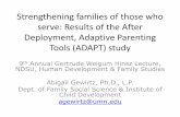 Strengthening families of those who serve: Results of the After … · 2018-04-06 · Strengthening families of those who serve: Results of the After Deployment, Adaptive Parenting