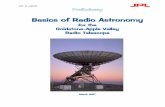 Basics of Radio Astronomy · BASICS OF RADIO ASTRONOMY 1 Introduction This module is the first in a sequence to prepare volunteers and teachers at the Apple Valley Science and Technology
