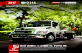 2017 HINO268 - HINO TRUCKS - HINO TRUCKS · 2017 hino268 gvw: 25,950 lbs. bbc: 108” engine model: hino j08e-vb 260hp 660 lb- ft torque (available) key vocations: moving, pick-up