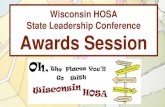 Wisconsin HOSA State Leadership Conference Awards SessionHOSA President Mr. Hugo Quezada . National Leadership Conference . Anaheim, CA . June 24-27 . Wisconsin HOSA State Advisor