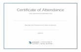 Certiﬁcate of Attendance - PreventConnect.orgCertiﬁcate of Attendance THIS CERTIFICATE CERTIFIES THAT Attended the PreventConnect Web Conference: Held on: a national project of
