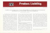 capitalappellate.com · 2019-06-10 · Volume XVIII, Number 10 Product Liability April 2000 California Supreme Court Repudiates Federal Government Position on Pesticide Tort Preemption