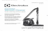 Canister Vacuum Cleaner - Electroluxmanuals.electroluxappliances.com/prodinfo_pdf/...Canister Vacuum Cleaner Quiet cleaning performance A06115001_bag.qxp_Layout 1 8/26/16 3:46 PM Page