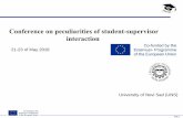 Conference on peculiarities of student-supervisor interaction · Mobility of the mind is part of s ubstantive internationality of learning, knowledge, competence, understanding etc.