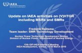 Update on IAEA activities on (V)HTGR including … › sites › htgr-kb › gif-iaea › 13th...Commission and OECD -NEA as invited observers: 9 • More countries potentially to