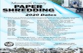 PAPER OF MO 1683 · 2020-02-05 · Title: Monmouth County 2020 Paper Shredding Dates Flyer Author: Monmouth County Subject: Monmouth County 2020 Paper Shredding Dates Flyer Keywords: