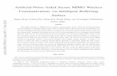 Artiﬁcial-Noise-Aided Secure MIMO Wireless Communications ... · This paper considers a MIMO secure wireless communication system aided by the physical layer security technique