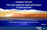 Paris silver project & copper-gold targets in South Australia › wp-content › uploads › 2019 › 11 › 2018... · 2019-11-20 · Old Mutual Global Investors Laurium Investments