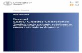 Program Second LERU Gender Conference › public › user_upload › ... · experiences of implicit gender bias that highlight the often paternalistic, sexist, and unsupportive environment
