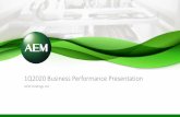 1Q2020 Business Performance Presentation...1Q2020 Business Performance Presentation AEM Holdings Ltd 2 Disclaimer This is a presentation of general information relating to the current