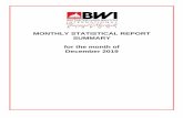 MONTHLY STATISTICAL REPORT SUMMARY for the month of ...1) Nearly 27 million passengers used BWI Marshall in 2019, a decrease of 0.6% from 2018. 2) BWI Marshall Airport experienced