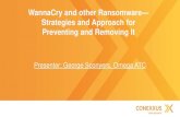 WannaCry and other Ransomware Strategies and Approach for … · 2018-07-25 · Month/Date Webinar Title Speaker Company June 29, 2017 WannaCry and other Ransomware— Strategies