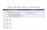 7th Grade ELA Packet - Amazon Web Services...7th Grade ELA Packet Daily Scope of Work: Online Access: Students should: • Read the daily allottedminutes, jot, and fill out the reading