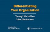Differentiating Your Organization - ISA€¦ · Achieve 102% of their performance goals, on average, with effective coaching Mid-Level Performers Should receive