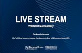 LIVE STREAM - Brown & Brown · 24-04-2020  · Bob Lloyd Executive Vice President, General Counsel Brown & Brown, Inc. Louise J ... Morgan Stanley Research Projected Timeline & Milestones