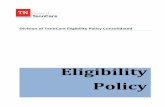 Eligibility Policy - Tennessee · Co-Pay Responsibility Non-Financial Eligibility Requirements Financial Eligibility Requirements Resource Test . AGED, BLIND AND DISABLED (Non-Financial