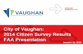 City of Vaughan: Results Presentation...2014 Citizen Survey Results FAA Presentation Project Objectives & Methodology 2014 Citizen Survey Objectives: Determine the overall impressions