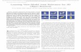 IEEE TRANSACTIONS ON IMAGE PROCESSING 1 Learning View ... · Learning View-Model Joint Relevance for 3D Object Retrieval Ke Lu, Member, IEEE, Ning He, Jian Xue, Jiyang Dong Ling Shao,
