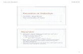 Recursion vs Induction - University of Iowahomepage.divms.uiowa.edu/~hzhang/c31/notes/ch-rec.pdf · 2019-03-28 · Lists and Iterators 3/28/2019 1 1 Recursion vs Induction CS3330:
