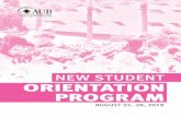 NEW STUDENT ORIENTATION PROGRAM · Sciences Nadia El Cheikh Assembly Hall 10:15 am– 10:30 am Introduction to Student Life Charbel Tarraf Assembly Hall 10:30 am– 10:40 am Introducing