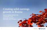 Creating solid earnings growth in Russia...market model. 2011 Adoption of the target capacity market rules. Launch of the system services market. Start of the electricity futures trading.
